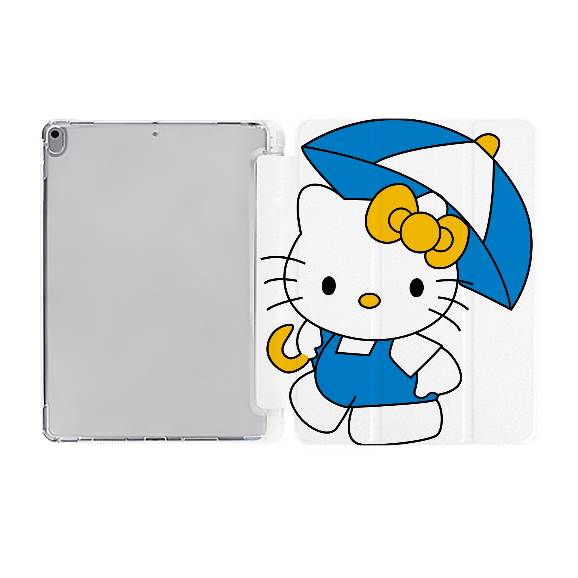 （画像用） Hello Kitty ハローキティ IPad ケース ペン収納付き 三つ折りスタンド PUレザー×シリコン 対応機種9.5/10.5/10.9インチ